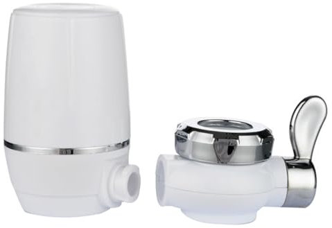 Homoyoyo 2pezzi Filtro Per Rubinetto Acqua Cucina Design Strati Abs Resistente Usura Sporco Gel Impurità Portata Elevata Filtro Lavabile Ricambio Bianco