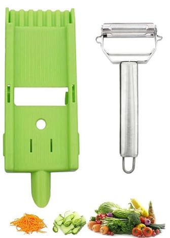2 in 1 Shredder and Slicer, Multi Potato Peeler, 2 in 1 Multifunctional Fruit Peeler, Non-Slip Multi Peeler Set Tool, Vegetable Cutter Durable Kitchen Slicer for Vegetable (Set of 2)