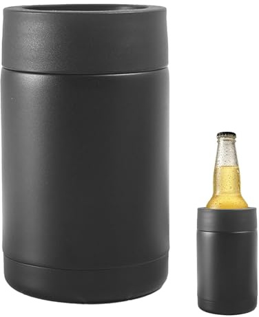 Palaufr ölkylare ölflaskkylare, 12 oz vakuumisolerad burkkylare, dubbelväggiga ölburkar – och flaskkylare av rostfritt stål, ölflaska ärmar isolatorer för öl, drycker