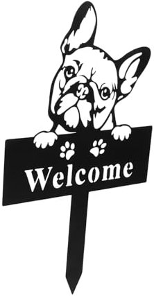 ROMISBABA Gartenbodendekoration Metalltiere Als Außendekoration Outdoor-schmuck Hofschild Hundepflock Aus Metall Für Den Hof Willkommensschild Für Den Hundehof Metall-hundehöfe Kunst Eisen