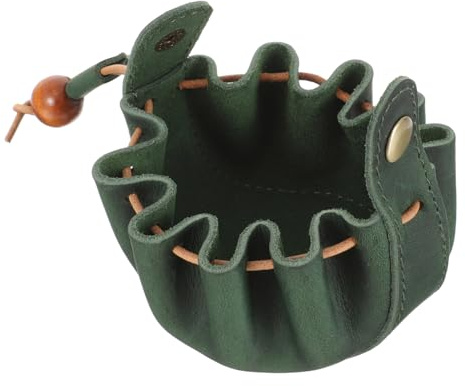 Toyvian Liten Tärningspåse i Läder Vattentålig Förvaring För Spel Och Smyckestärningar För Resor Och Dagligt Bruk Med Dragsnöre Och Slitstark Design