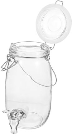 GALPADA Glass Drink Dispenser Faucet 1.5l Juice Barrel for Home Kitchen Use Abs Tap
