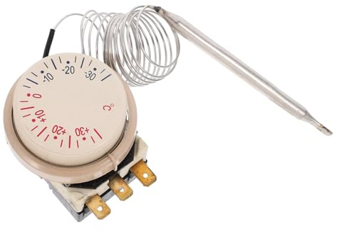 Zerodeko Thermostat Für Kühlschrank Einstellbarer Temperaturregler Von -30 Bis 30 °C Mechanischer Kühlschrankthermostat Für Haushalts- Gewerbe- Und Industrie-Kühlgeräte