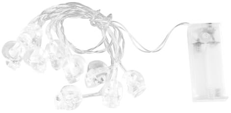 Alipis Led Halloween Lichterkette Totenkopflicht String Lampenkette Für Halloween Energiesparend Mit Warmem Farblicht Einfach Zu Bedienen Mit Batterie