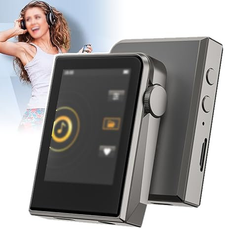 Lecteur MP3 16 Go avec Bluetooth 5.0, Lecteur de Musique Portable HiFi sans Perte – Écran 2 Pouces, Prend en Charge Les Cartes mémoire 128 Go et Tous Les formats Audio | Radio FM,16GB