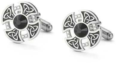 Dreamtimes Wikinger Keltischer Knoten Kreuz Manschettenknöpfe Edelstahl Viking Manschettenknöpfe irischen Schmuck Vatertag Geschenke für Männer Hochzeit Bräutigam Geschenke