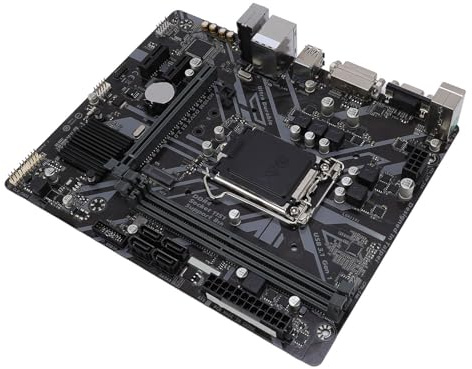 Plyisty Carte Mère de L'ordinateur, Emplacements de Mémoire DDR4, Sorties DVI et VGA, Disposition M ATX, Carte Réseau Realtek GBE, 1 Fente PCI E X16, 2 Emplacements PCI E X1