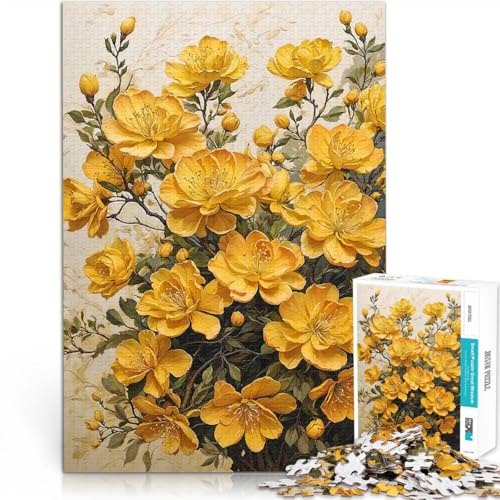 Bouquet de Fleurs Jaunes Puzzle Adulte 2000 pièces Difficile à réaliser mais Amusant et Humoristique Cadeau Amusant 70x100cm