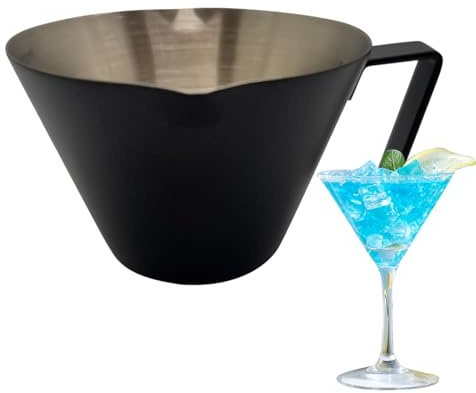 Misurino in metallo | Misurino con beccuccio,Misurino in acciaio inox resistente al calore con due beccucci Tre scale e manico per cucina caffè bevande mixer