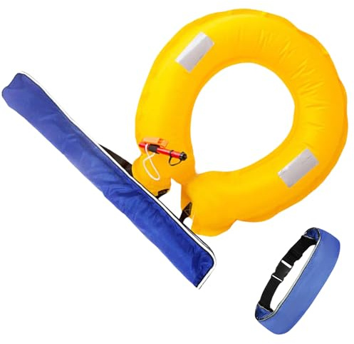 Aufblasbarer Schwimmgürtel zum Schwimmen, manuell, aufblasbar, Sicherheit gegen Ertrinken, schnelles Aufblasen für Wassersport, Kajak, Boot, Schnorcheln