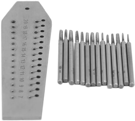 Pongnas Micro Tapas de 14 Piezas Kit de Tornillo de Tornillo Tap y Troquelamiento de Toque y Troquelador de 0.7 Mm-2 Mm Herramienta de Rosca para Joyas para Reparar el Reloj con Placa