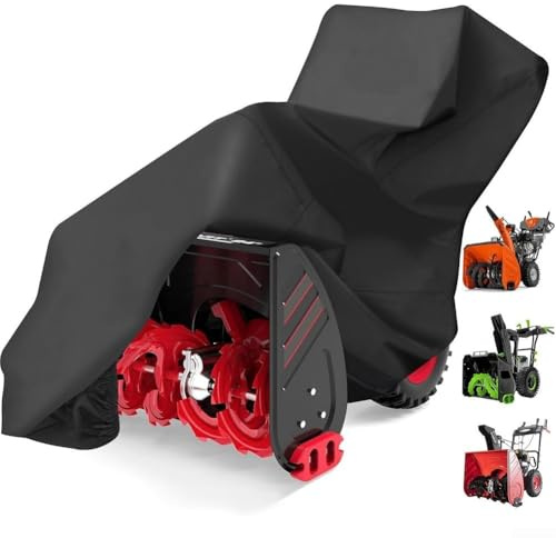 HpLive Funda quitanieves 210D tejido Oxford, impermeable, resistente al viento, resistente a los arañazos, cubierta quitanieves con válvulas de aire, 84 x 147 x 132 cm, color negro