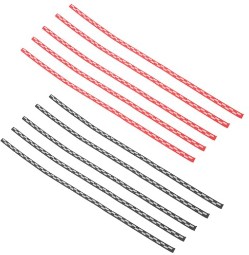 ULTECHNOVO Protector de Raqueta de Tenis de Mesa Cinta Adhesiva de Esponja 10 Piezas 5 Rojo 5 Negro para Bordes Resistente a Impactos Accesorio Deportivo para Proteger Pala