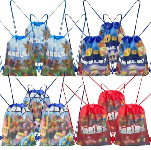 NlsqAMZ Roblx Mochila con Cordón, 12 Bolsa Deporte, Bolsa con Cordón, Mochila Cuerdas