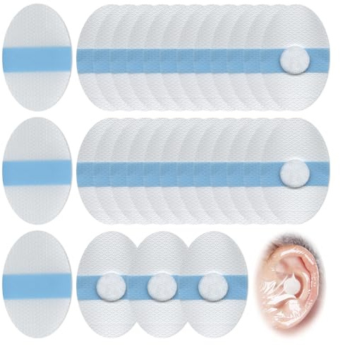 QEXUJOW Tapones para los oídos para natación,Juego de 30 tapones para los oídos para la ducha con tapas protectoras de silicona impermeables, adecuados para nadar, ducharse y otras ocasiones.
