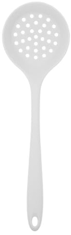 WESIEVYA Schiumarola in Silicone Bianco Resistente al Calore Utensile Cucina Leggero Antiaderente per Vari Ambienti di Cottura e Uso Quotidiano