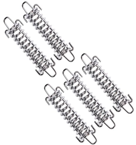 ABOOFAN Resortes Tensores de Acero Inoxidable para Carpa Protección contra Oxidación y Amortiguador de Viento, Pack de 5 Piezas para Camping al Aire Libre