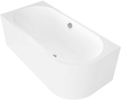 Polysan Monolith - Baignoire asymétrique Viva L, 180x75x60 cm, gauche, blanc 72099M