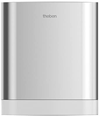 Theben 1020903 theLeda D U AL LED-Leuchte Uplight Bewegungsmelder außen | 8,5 W, 760 lm, IP 55, 3000 K warmweiß, 180°/10 m, Wandmontage, Lichtaustritt nach oben, 10 s - 20 min, Aluminium