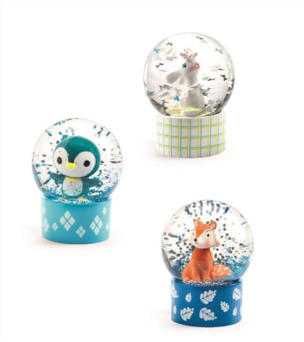 Djeco Mini-Schneekugeln, gemischt