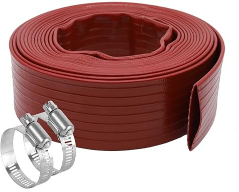 Hosetool Hochdruckverstärkter PVC-Flachentladungsschlauch und Rückspülschlauch 2 inch x 50 ft