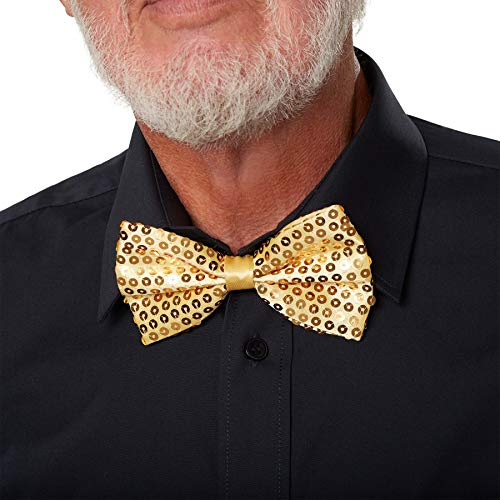 dressforfun 901019 Pailletten Fliege für Damen und Herren, Glitzer Schleife in Einheitsgröße, Bow Tie für Party Kostüm Fasching Karneval Zubehör Accessoire - Diverse Farben -