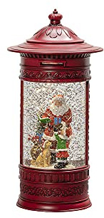Konstsmide juldekorationer LED snöglob postlåda jultomte/inomhus, 5 timmars timer/batteridrift: 3 x AA 1,5 V (exkl.)/Vattenfylld jullykta 1 varmvita dioder