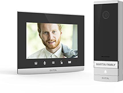 Visiophone filaire connecté Extel ultra plat facile a installer connecté smartphone ou depuis votre moniteur 7' tactile vision notcurne wifi