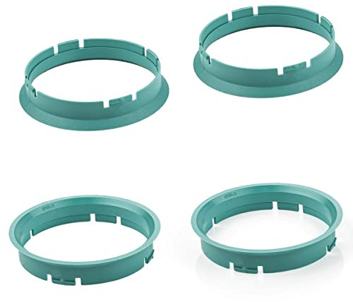 LST 4x Zentrier Distanzringe Türkis für Alufelgen Ø 70,0 mm - Ø 66,6 mm