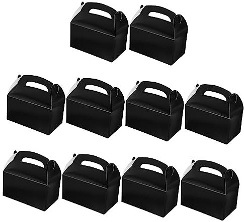 Gadpiparty 10pcs Cake Packaging Carton Cardboard Cookie Box Treat Boxes Handles for Baking Party Wedding Favor