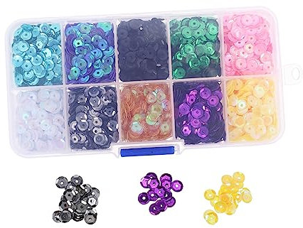 Lurrose Pailletten Für Kleidung Und Bastelprojekte Boxen Mit Runden Losen Pailletten Langlebig Und Farbenfroh Zur Individuellen Gestaltung Von Hochzeitskleidern Tanzoutfits Und