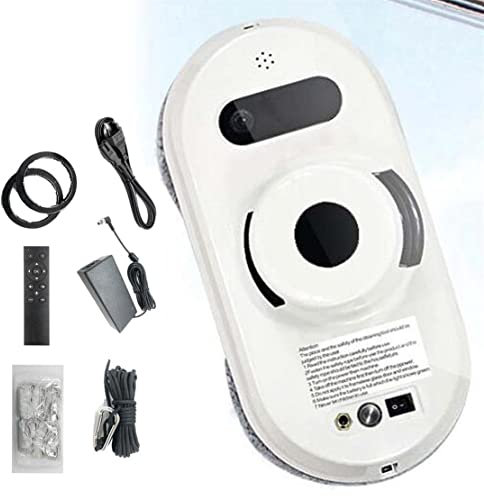 CYMYYDS Robot Lavavetri Elettrico, Robot Professionale per Pulizia dei Vetri con Telecomando, Sistema di Rilevamento Intelligente dei Bordi, Aspiratore per Finestre, Anti Goccia