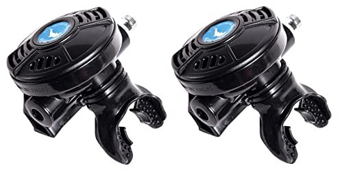 2 x Tauchregler, 2. Stufe, professioneller Unterwasser-Atemregler, Zubehör, Schwarz