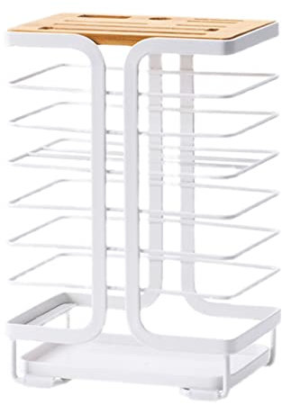 Porta Mestoli da Cucina Coltello da cucina Portabicchieri multi-funzionale in acciaio inox senza punzoni in acciaio inossidabile rack Integrato Rack di stoccaggio integrato può essere montato a muro P
