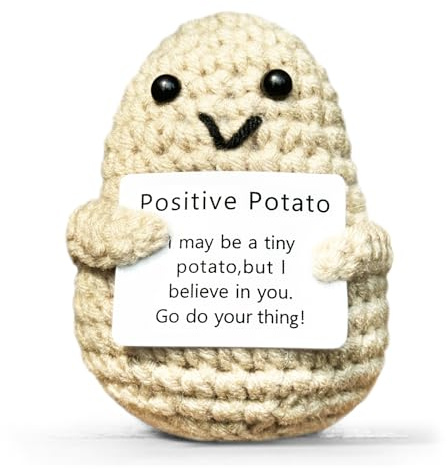 KIAYOO Pomme de Terre Positive,Cadeau Femme Homme Couple Decoration Maison Anniversaire Personnalisé Cadeau Anniversaire, Noël, Nouvel an Encouragement Réconfort Gadget Utile Rigolo Peluche