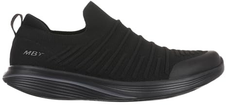 MBT M400 Slip On Zapatillas de Deporte para Hombre sin Cordones. Deportivas Caminar Anatómicas y Cómodas. Calzado Fisiológico Confort y Estabilidad de Suela Curva. Sneakers Modernas. Color Negro