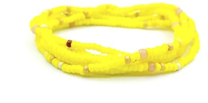 Generisch Armband Gelb Bunt 6 Lagen Halskette Lagenarmband Wickelarmband