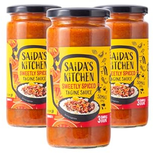 Saida's Kitchen | Sweetly Spiced Somali Tagine Cook-in Sauce 3 x 370g jar. Authentic Gluten free, Vegan, ready to serve sauce with No added sugars