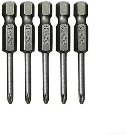 Sumsoctober Cacciavite a croce PH1 PH2 con codolo esagonale da 6,35 mm, 50 mm, set di punte di sicurezza, sicurezza magnetica per trapani elettrici (PH1 3 mm)