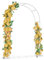 FIVMEN Arco per rose in metallo, 240 x 192 x 38 cm, resistente alle intemperie, per piante rampicanti e rose, bianco