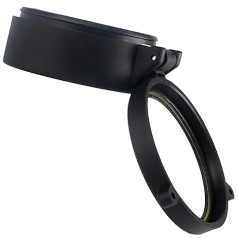 Lente de Visor， 1 Pieza de mira telescópica Transparente de 30-64 mm con Resorte de Apertura rápida, Tapa de Lente Protectora for Ojos, Lente Objetivo, Calibre de Pistola(43mm)