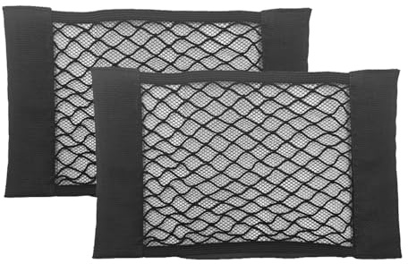 HLIWS 2 Piezas Red Maletero de Coche,para la Oficina, la Cocina y el baño | Nailon, 26×22 cm, diseño de malla, ocupa poco espacio, ideal para guardar llaves, cargadores y carteras
