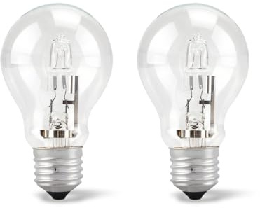 Quwfesudy 2PCS 043168787963 Light Bulb 43 Watt A19 Bulb Halogen Light 60 Watt Replacement, 120V E26 Thread Replace 78796 Light Bulb,Dimmable Glass Light