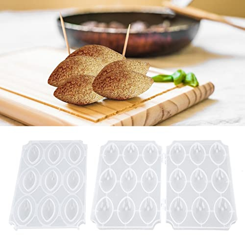 Molde para rollos de kibbeh molde para albóndigas procesador manual para hacer pastel de carne herramienta de prensado máquina para hacer carne casera accesorio de cocina de 9 rejillas
