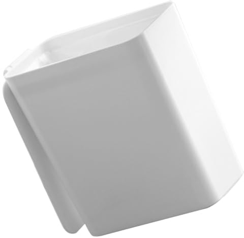Milisten Mini Poubelle de Bureau Blanche avec Couvercle à Pression, Corbeille à Papier Compacte et Portable, Poubelle de Table pour Rangement Bureau Cuisine, Organisateur de Déchets