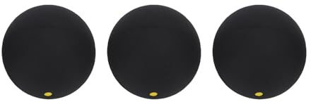FILFEEL Professionell Squashuppsättning Om 3 – Elastiska Gummibollar med Låg Studs för Nybörjarträning och Tävling – WSF-kompatibel 4 Cm Diameter Sport Squashbollar (Gul prick)