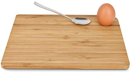 ROMINOX Geschenkartikel Frühstücksbrett // Mane – All-in-one Frühstücksbrettchen mit integriertem Eierhalter und Magnet zur Anheftung eines Metall-Eierlöffels; Maße: ca. 25 x 18 x 1 cm