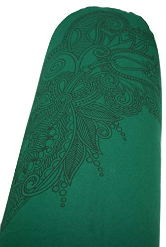 Yoga-Bolster Special, 65 x Ø 22 cm, Buchweizenschalen-gefüllt (Grun Mandala)