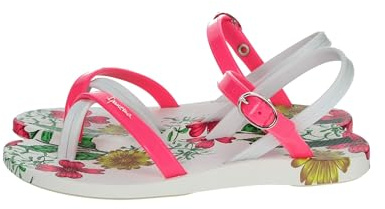Ipanema, 82767, sandali da bambina alla moda, con allacciatura alla caviglia, in gomma, infradito da bambina, Bianco (Bianco Rosa Bianco Rosa Bianco Rosa 20755), 31 EU