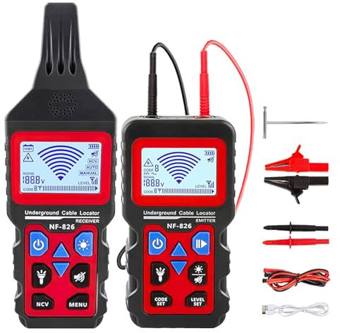 NOYAFA NF-826 Underground Cable Locator Wire Tracker, Wand- und unterirdischer Rohrleitungsdraht Detektor, Testen Sie Kurzschlussunterbrecher von Wand- und Untertagekabeln